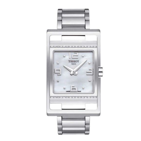 Tissot Accessories - Tissot T-Trend Mother-of-Pearl Stainless Steel Ladies Quartz Watch
